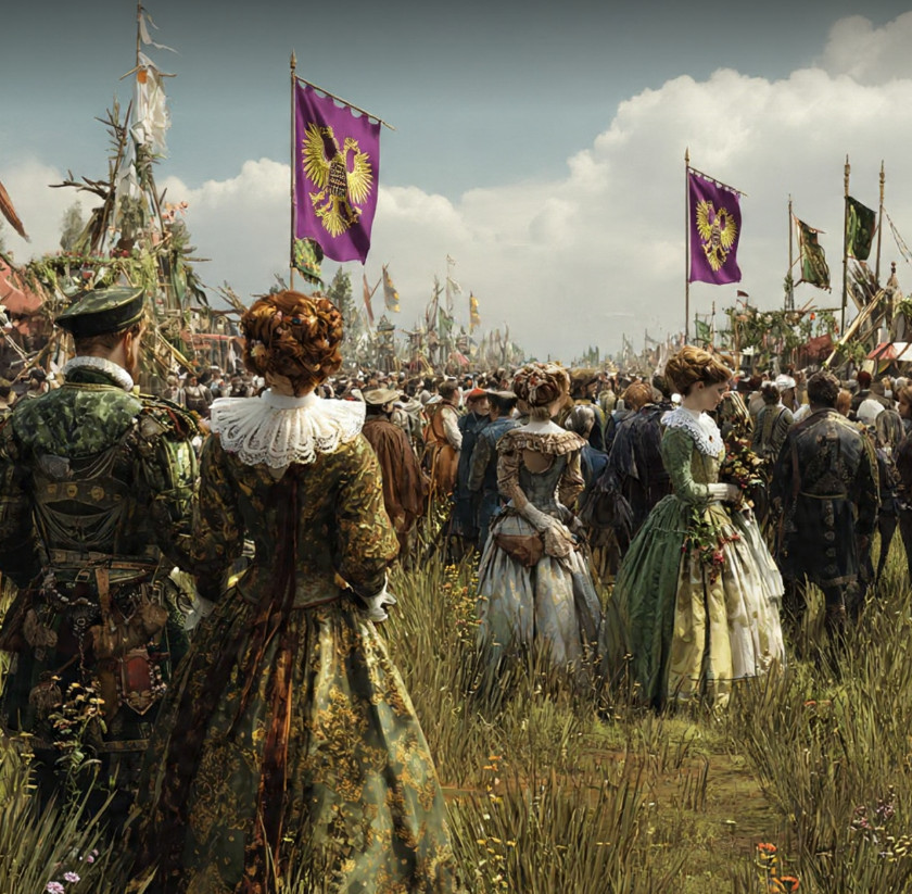 Nobility at a festival